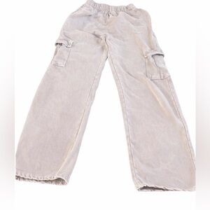MNML Light Gray Lilac Cargo Joggers Elastic Waist Size M